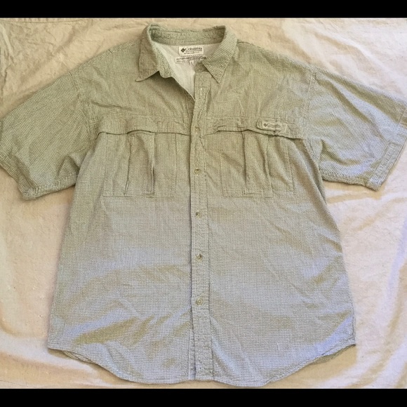 Colombia Green and White Checked Vented Shirt - Picture 1 of 6